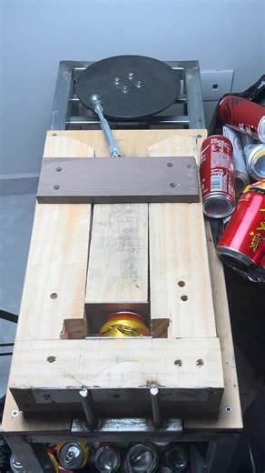 DIY Wooden Can Recycling Machine ♻️ #CansTV #cancrushing #recycle #diy | Cans TV