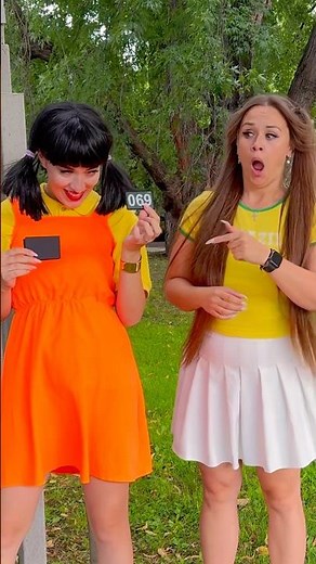 SQUID GAME: become a player 069..😬🦑🤭 #pranks #squidgame