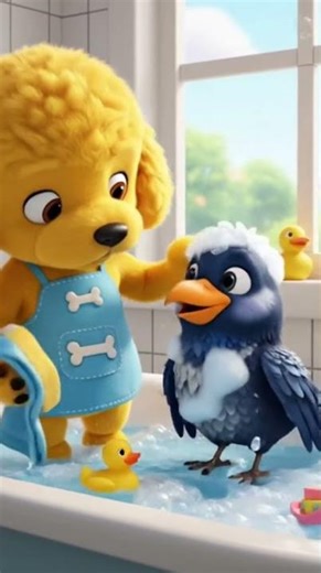 Cute Puppy Saves a Bird! 🥹 Then Dinner Time!