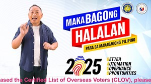 𝐖𝐀𝐓𝐂𝐇: Learn how to vote online through this COMELEC Online Voting and Counting System Infomercial for the upcoming elections #Halalan2025. Important dates to remember: 1. Pre-enrolment for online voting via the COMELEC Voting Portal is from 𝟏𝟎 𝐌𝐚𝐫𝐜𝐡 𝐭𝐨 𝟕 𝐌𝐚𝐲 𝟐𝟎𝟐𝟓. 2. The 30-day overseas voting period is from 𝟏𝟑 𝐀𝐩𝐫𝐢𝐥 𝟐𝟎𝟐𝟓 𝐮𝐧𝐭𝐢𝐥 𝟏𝟐 𝐌𝐚𝐲 𝟐𝟎𝟐𝟓, at 7:00PM Philippine Standard Time or 12:00PM Madrid Time. Make your VOTE count! #PHinSpain #COMELECOFOV | Ph