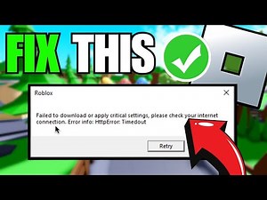 How To Fix Failed To Download or Apply Critical Settings Roblox (2025)