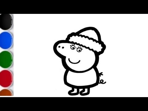 How to draw peppapig ❤️🐷🐷| easy peppa pig coloring | easy coloring |step-by-step peppa pig drawings