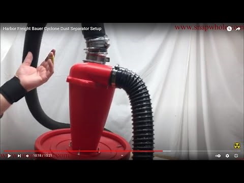 Harbor Freight Bauer Cyclone Dust Separator Setup