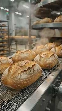 Inside the Massive Factory Baking 500,000 Artisan Sourdough Loaves Daily! 😱 Satisfying ASMR #shorts