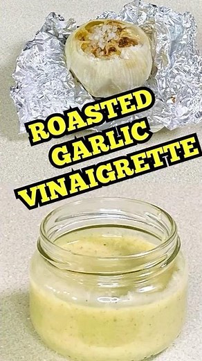 ROASTED GARLIC VINAIGRETTE #vinaigrette #saladdressing #garliclovers