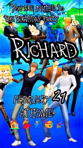 Invitation Premium on Instagram: "Epic Death Note birthday party invitation for anime fans #deathnoteanime #deathnoteparty #deathnotelight #deathnotekira #deathnotemisa"