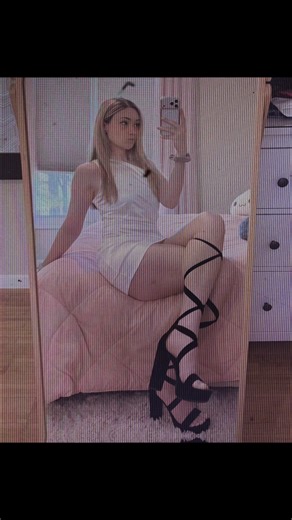 White and black have to be one of my favorite color combos for my outfits and I think you guys may agree.🖤🤍For today I decided to go with white dress and match it with some black heels. 😊 I feel like this outfit has an almost angelic vibe to it which is one of my personal favorite aesthetic. ❤️ Overall I'm really happy with how these pictures turned out so I hope you guys like them as well! ☺️ #trans #transgirl #selfies #girlnextdoor