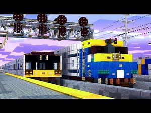 Minecraft LIRR Queens Village Train Animation Railfanning