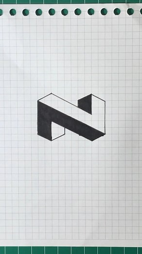 Drawing a perfect 3D letter illusion ‎#3Dart #drawingtutorial #artshorts #3Ddrawing #learnart