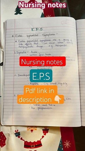 (EPS) extra pyramidal symptom… nursing notes… psychiatric nursing