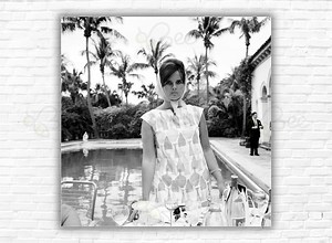 Slim Aarons Lilly Pulitzer Print/poster - Circa 1955: Fashion Designer Lilly Pulitzer Attends a Poolside Party in Palm Beach, Florida. - Etsy
