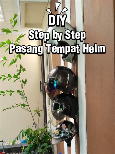 Helm Berantakan? Cobain DIY Step by Step Ini! Biar helm nggak cuma 'nongkrong' di lantai atau di atas meja, mending diginiin aja! Step-by-step pasang gantungan helm di tembok, pemula juga pasti bisa! #diy #helm #helmet #DIYIndonesia #Tutorial @semua