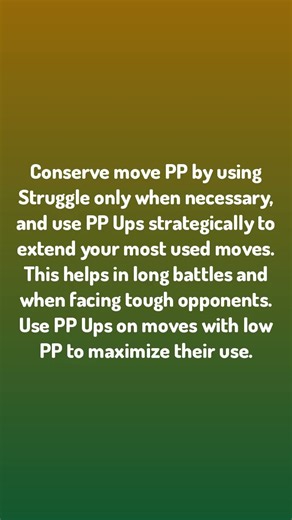 Pokémon Tip / Manage Move PP
