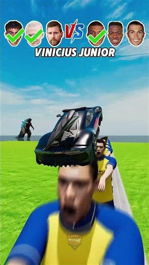 Messi Team vs Ronaldo Team Car Jumpchallenge Beamng.Driver #Shorts #beamngdrive #1