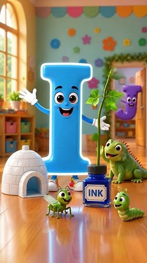 Letter I Song for Kids 🍦🏠🐞🖋️🏝️ | Learn I Words #Shorts #LetterI