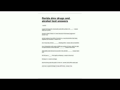 florida dmv drugs and alcohol test answers9