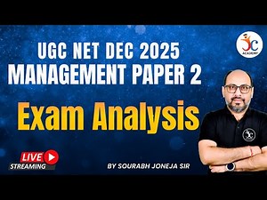 UGC NET Management Paper 2 Exam Analysis | UGC NET Dec 2025 | Management by Sourabh Joneja Sir