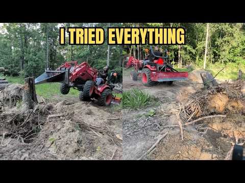 Things Got SKETCHY! (Kioti CX2510 vs. Massive Stump)