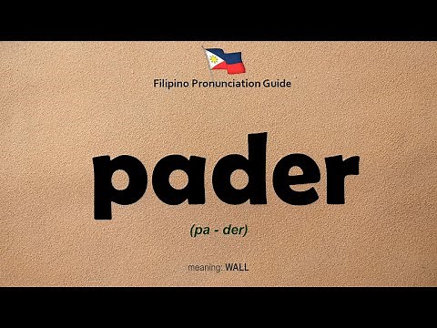 How to Pronounce PADER | Online Filipino Dictionary | Speak Tagalog Fluently