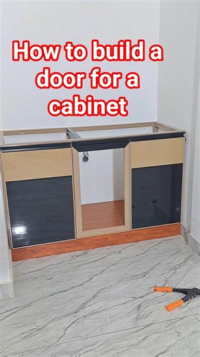 How to build a door for a cabinet 🤔 #homedecor #interior #shorts #home #aluminum