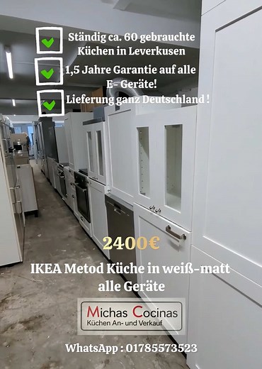 IKEA Metod Küche im Landhausstil in Weiß-Matt
