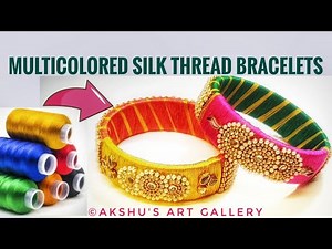 Handmade bangles making at home | Thread bangles making step by step tutorial by @AKSHUSARTGALLERY