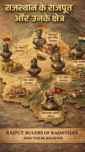 Rajput rulers of Rajasthan and their region #rajasthan #shortvideo #viralvideo