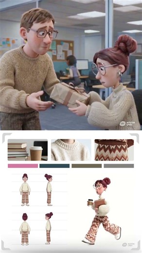 The Clumsy Woman : AI Character Design