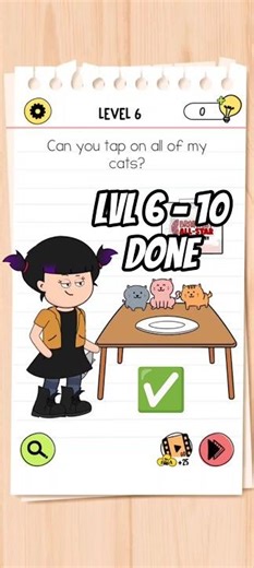 Brain Test 4: Tricky Friends Levels 6-10 Walkthrough ✅