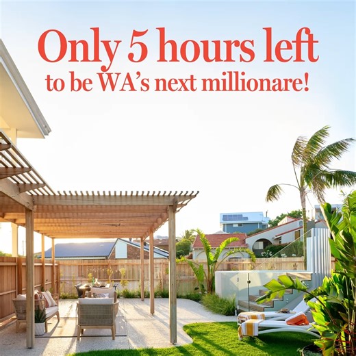 9.1K views · 120 reactions | Tik tok... the time is ticking and the MSWA Mega Home Lottery closes, IN 5 HOURS! ⌛ You don’t want to miss your chance of winning the $3.6M Grand Prize Package! There are also plenty of other prizes to be won (over 15,000 to be exact), from food and entertainment, to your next holiday trip to Rottnest. Buy your tickets now at https://go.mswalottery.com.au/w9 | MSWA Mega Home Lottery | Facebook