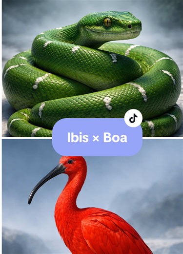 Exploring Hybrid Creatures: Scarlet Ibis and Emerald Boa
