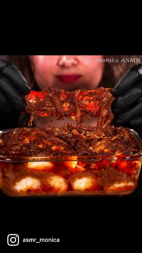 Full Video on my YouTube channel Monica ASMR #asmr #mukbang #viral