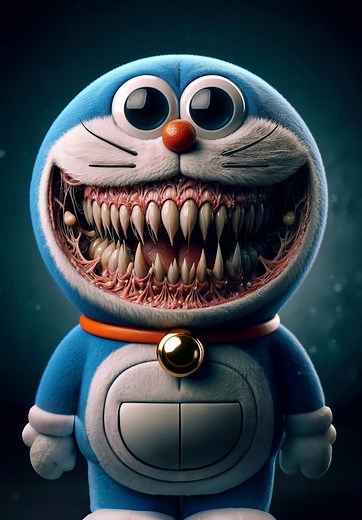 Scary Horror Version of Doraemon Characters