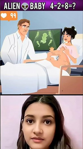 Alien 👽 Baby In Belly 👀😳 #trending #tiktok #animation #motivationalanimation #shorts