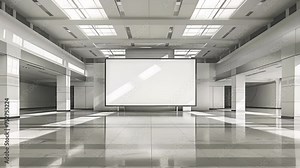 An attentiongrabbing airport advertit featuring a minimalist design and clean lines. The open space surrounding the billboard allows for maximum visibility and leaves a lasting