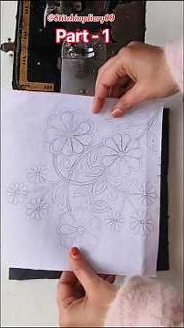 🌸 Beginners Ke Liye Easy Embroidery Design 🔥Simple Sewing Machine Se Beautiful Suit Banaye #viral