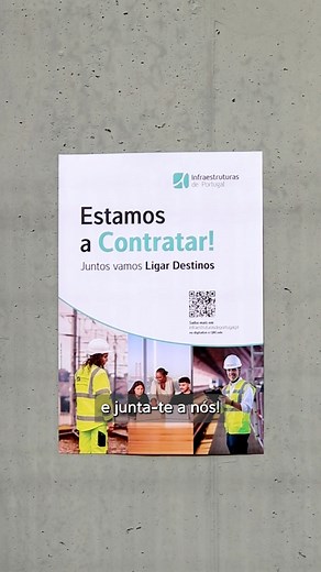 32K views · 160 reactions |  Já viste este cartaz? Está nos mupis das estações ferroviárias de norte a sul do país! Se o encontrares, aponta a câmara para o QR Code e descobre como podes fazer parte da nossa equipa.  Descobre-o na estação mais próxima de ti ou explora todas as oportunidades em: https://www.infraestruturasdeportugal.pt/pt-pt/carreiras #InfraestruturasdePortugal #Emprego #Recrutamento #Engenharia #CarreirasIP | Infraestruturas de Portugal | Facebook