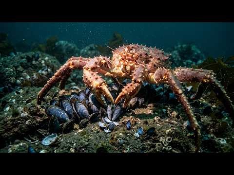 Giants of the Shipwreck: Red King Crab vs American Lobster | Hidden Battles of the Deep Ocean