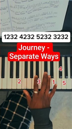 Journey - Separate Ways (piano tutorial) #pianotutorialforbeginners #pianoeasy #learnpiano #