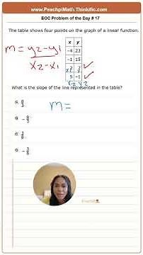 Algebra Final Review Problem #17: Find Slope from a Table