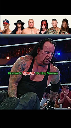 Roman's Spear Vs Big Names in WWE 🥶