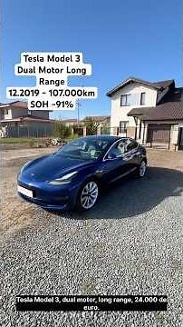 Tesla Model 3 Dual Motor Long Range 12.2019 SOH91% #tesla #model3 #dualmotor #longrange #electric
