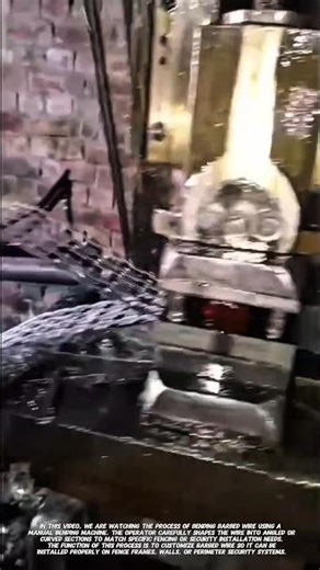 Barbed Wire Bending Process | Metal Forming for Security Fencing.