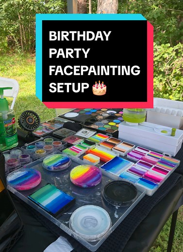 Creative Setup for a Kids Birthday Party Face Paint