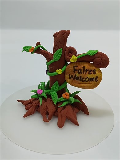 Create a Cute Fairy Welcome Tree with Clay