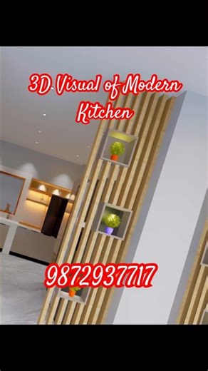 Kitchen Designing with Drawings & 3D Views.. #kitchen #kitchenrenovation #elegantkitchen