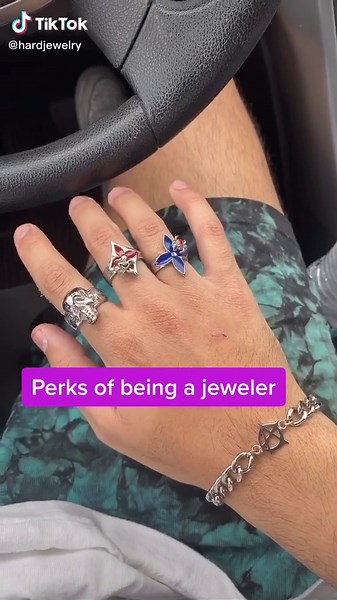 Showcasing Unique Men's Jewelry Styles in a Car
