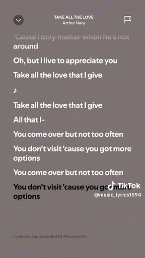 Take All The Love - Arthur Nery Full Song and Lyrics