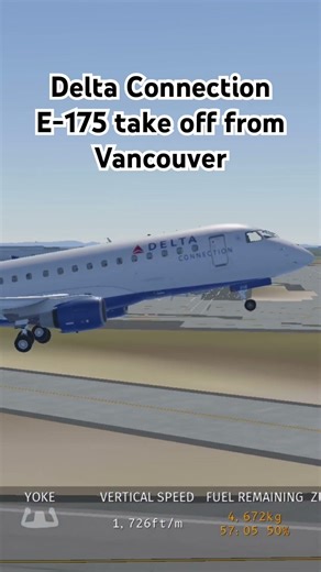 Delta Connection E-175 take off from Vancouver #aviation