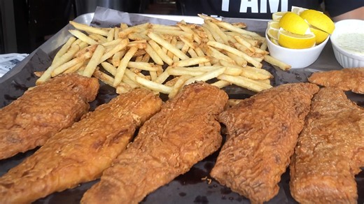 Man attempts Canada's biggest fish and chips challenge in just 45 minutes